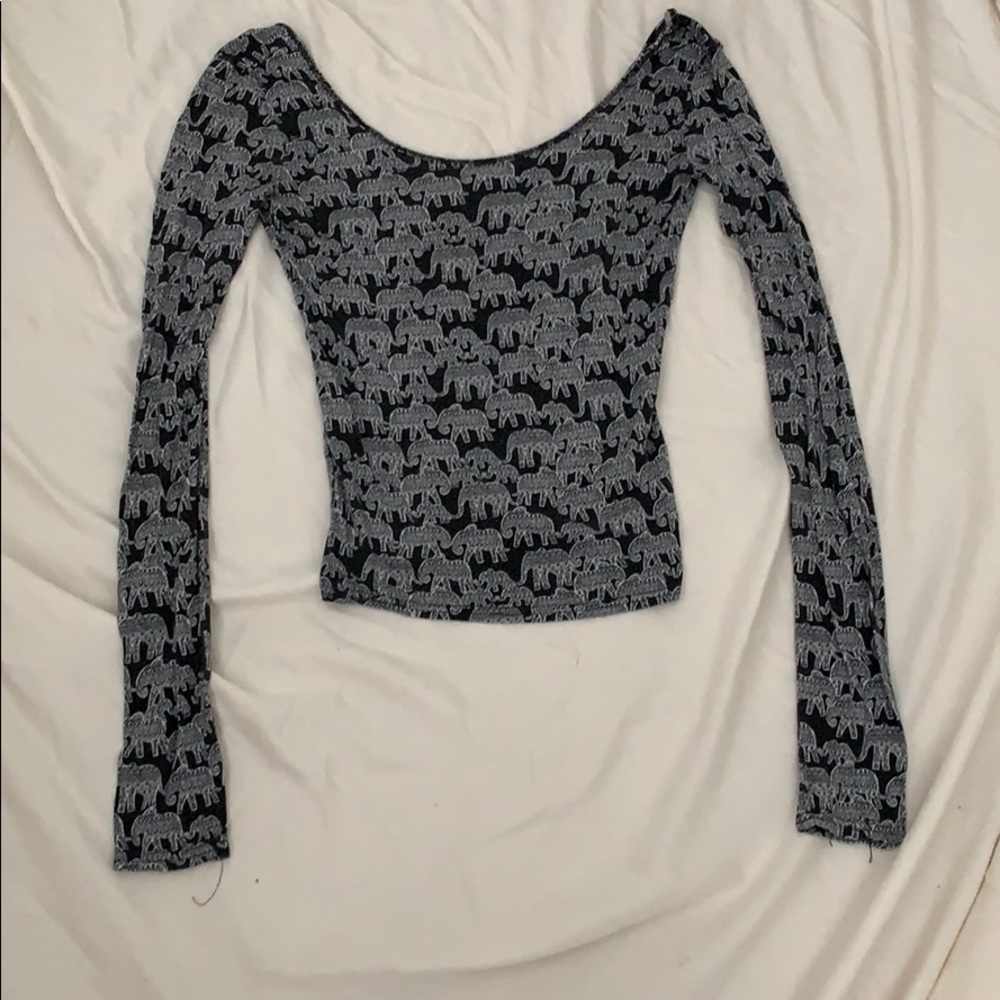 Map to Mars Elephant Print Top